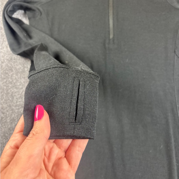 ICEBREAKER Women’s Black Granary 260 Merino Wool Long Sleeve 1/4 Zip Dress Small - Picture 3 of 13